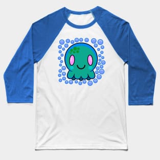 Blue Octopus Baseball T-Shirt